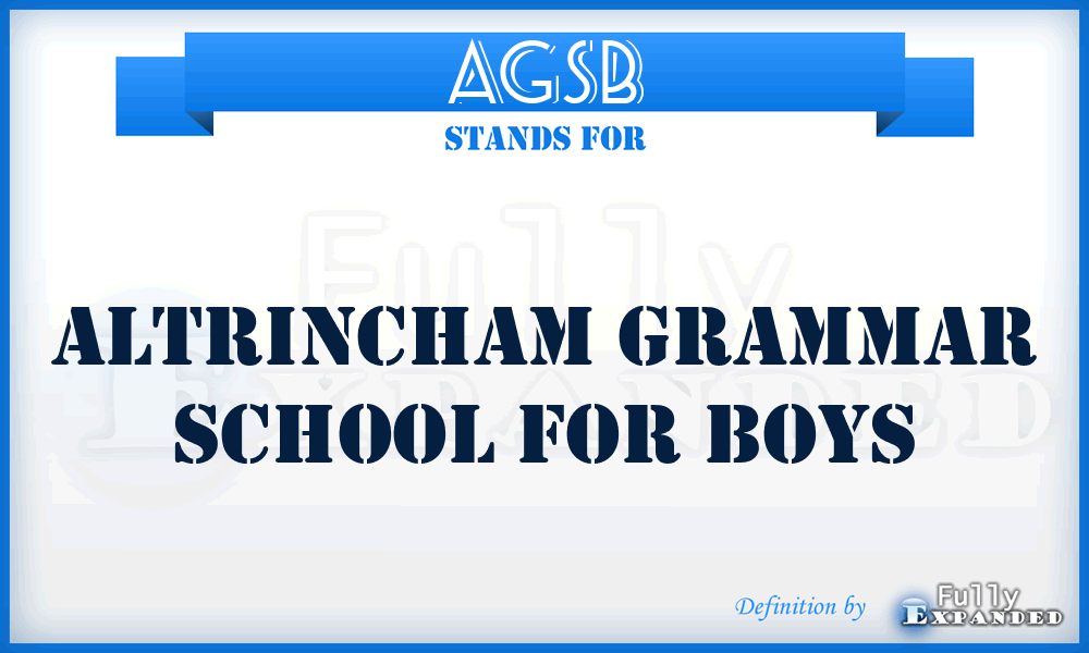 AGSB - Altrincham Grammar School for Boys