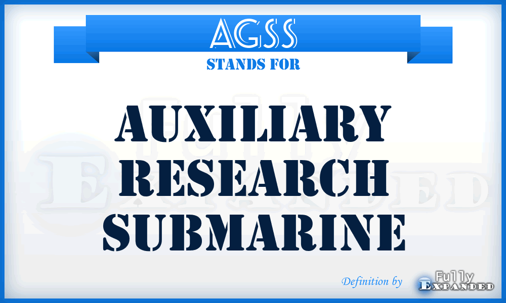 AGSS - Auxiliary research submarine