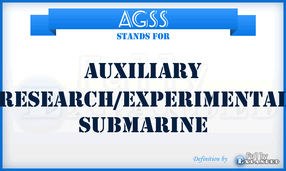 AGSS - auxiliary research/experimental submarine