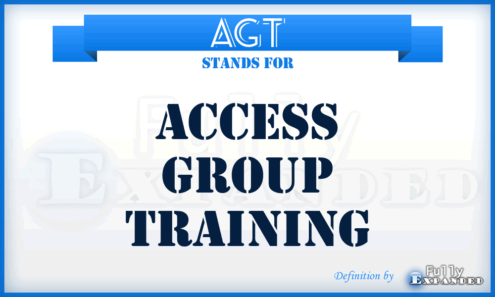 AGT - Access Group Training