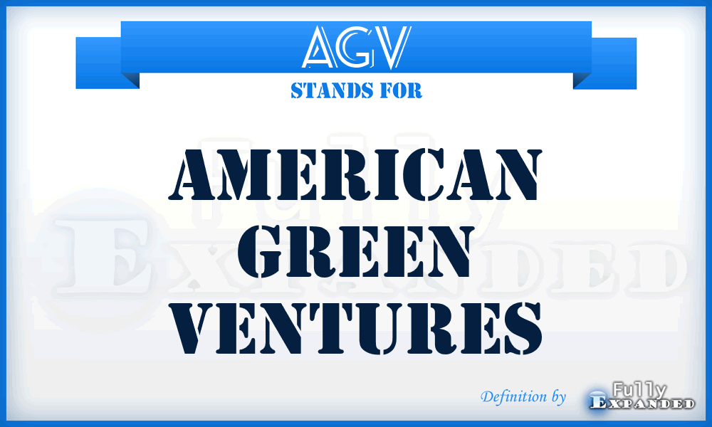 AGV - American Green Ventures