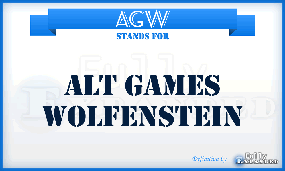 AGW - Alt Games Wolfenstein