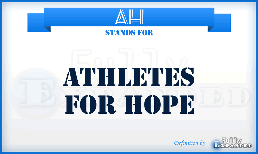 AH - Athletes for Hope