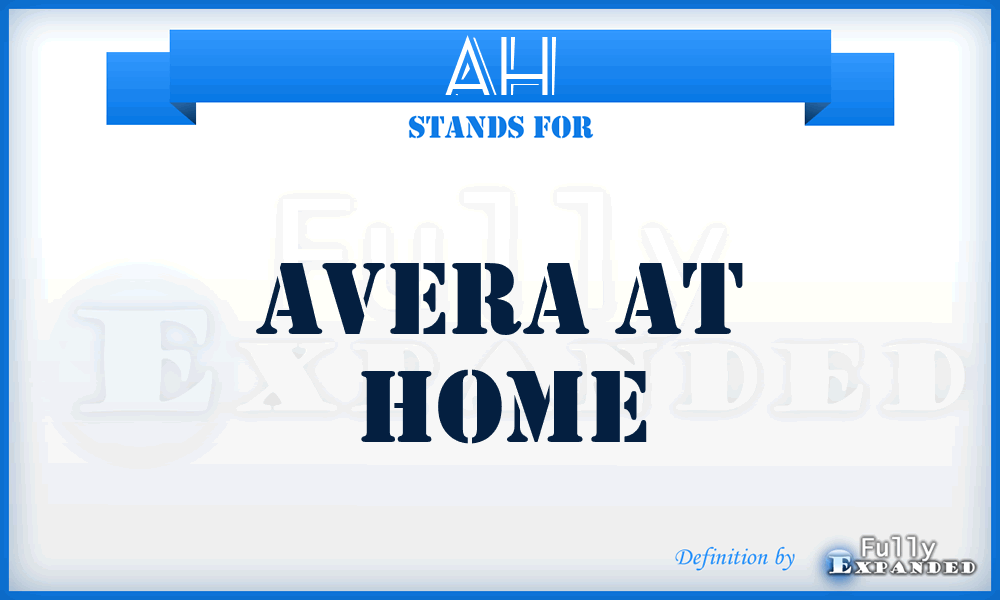 AH - Avera at Home