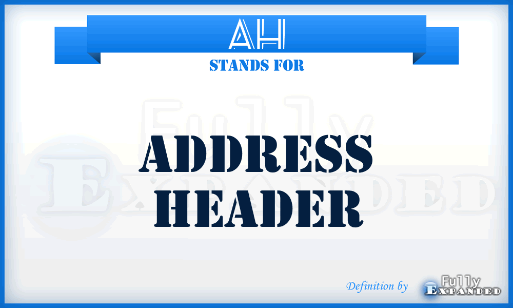 AH - Address Header
