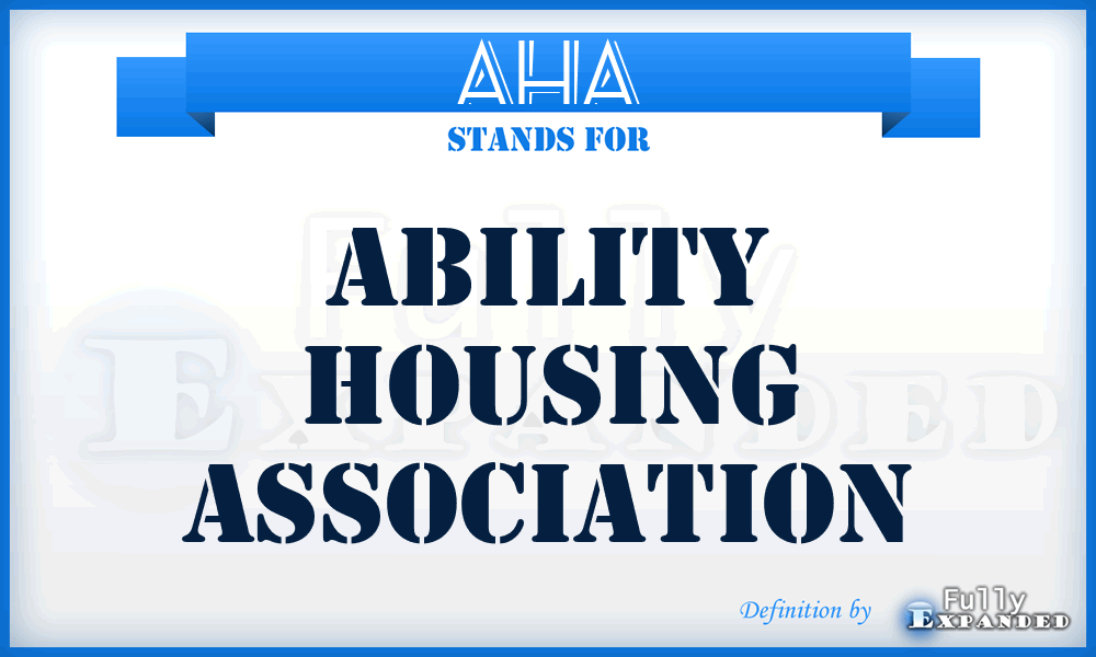 AHA - Ability Housing Association