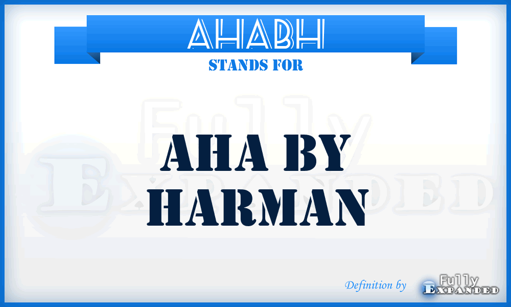 AHABH - AHA By Harman