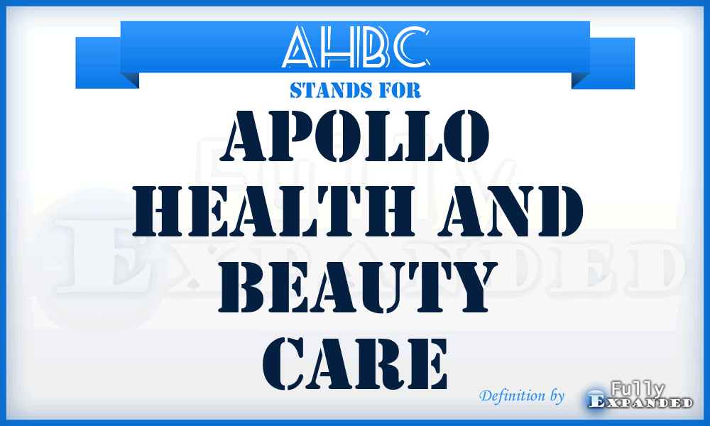 AHBC - Apollo Health and Beauty Care