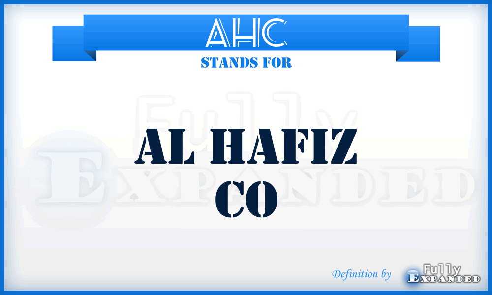 AHC - Al Hafiz Co