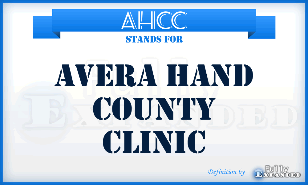AHCC - Avera Hand County Clinic