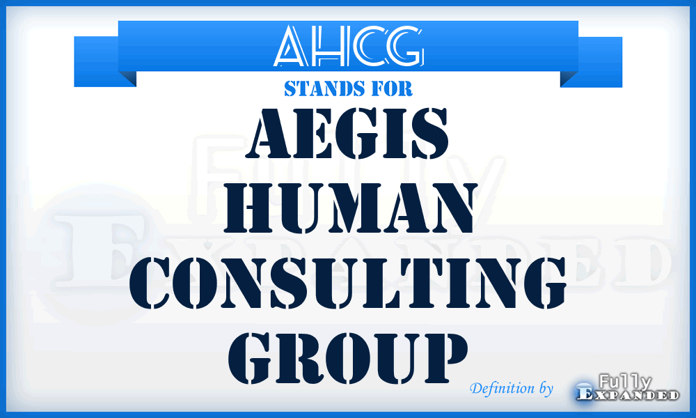 AHCG - Aegis Human Consulting Group