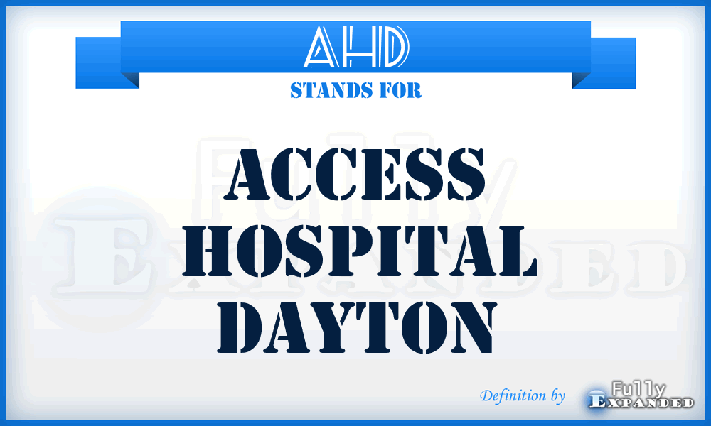 AHD - Access Hospital Dayton