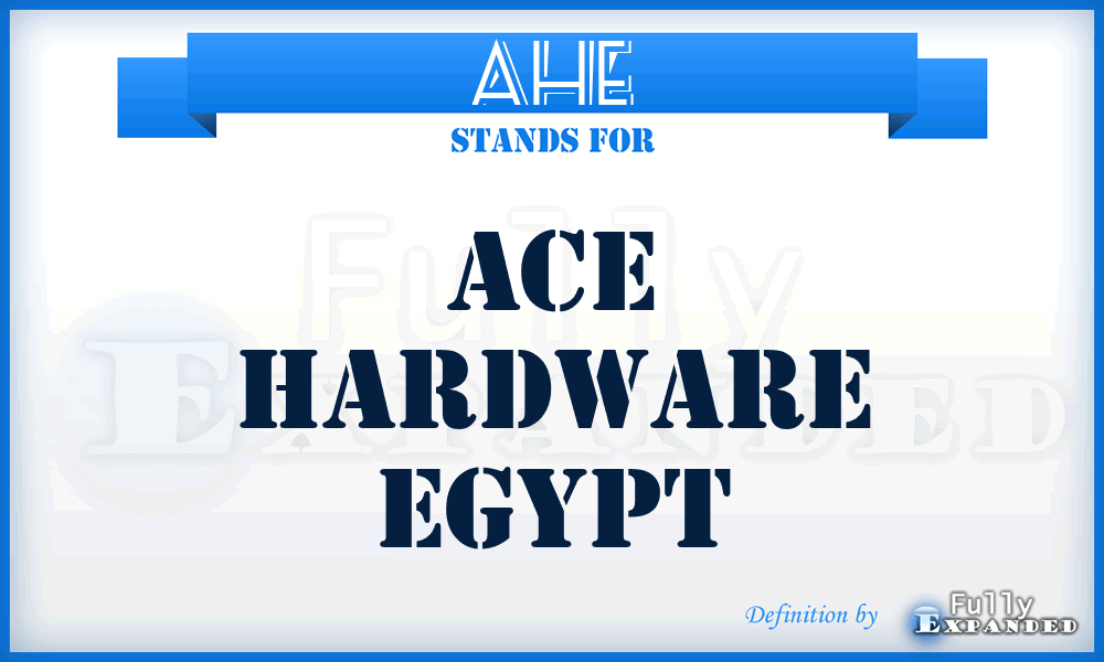 AHE - Ace Hardware Egypt