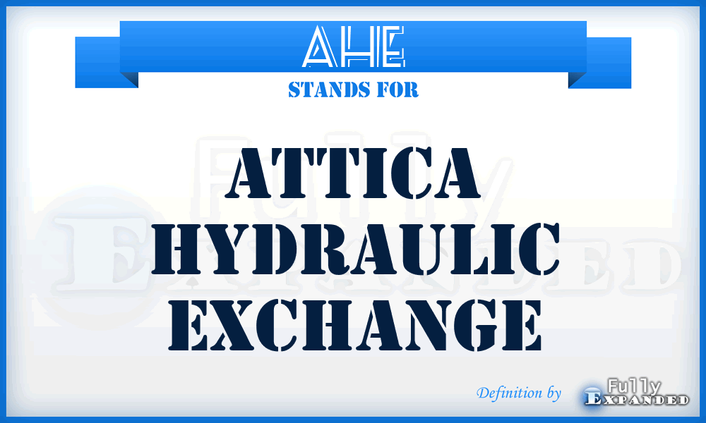 AHE - Attica Hydraulic Exchange