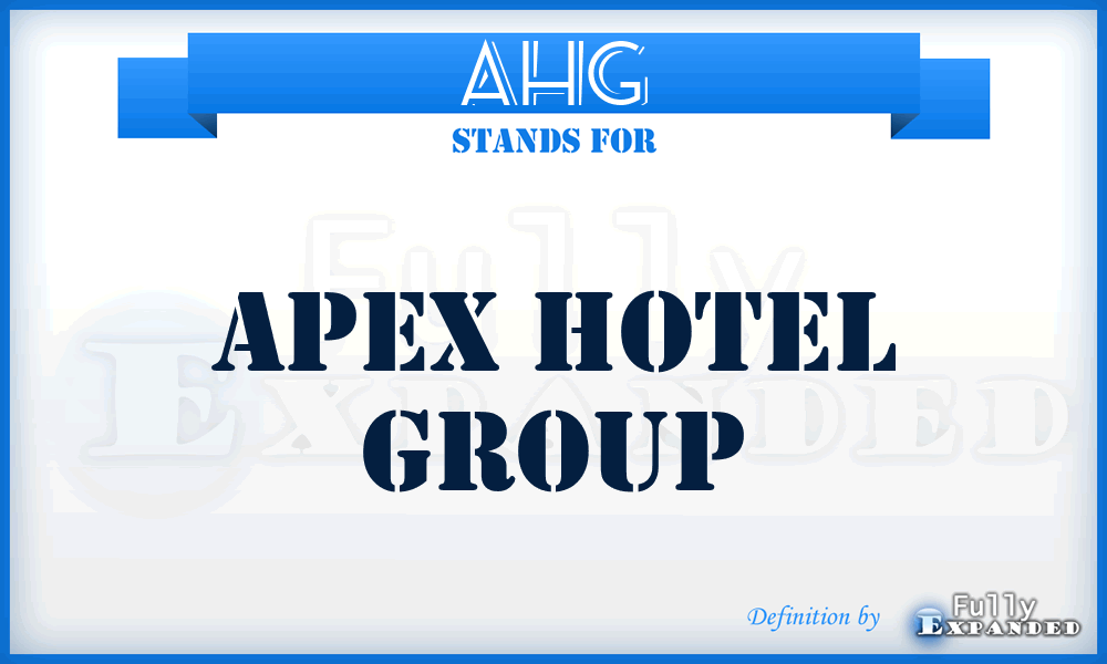 AHG - Apex Hotel Group
