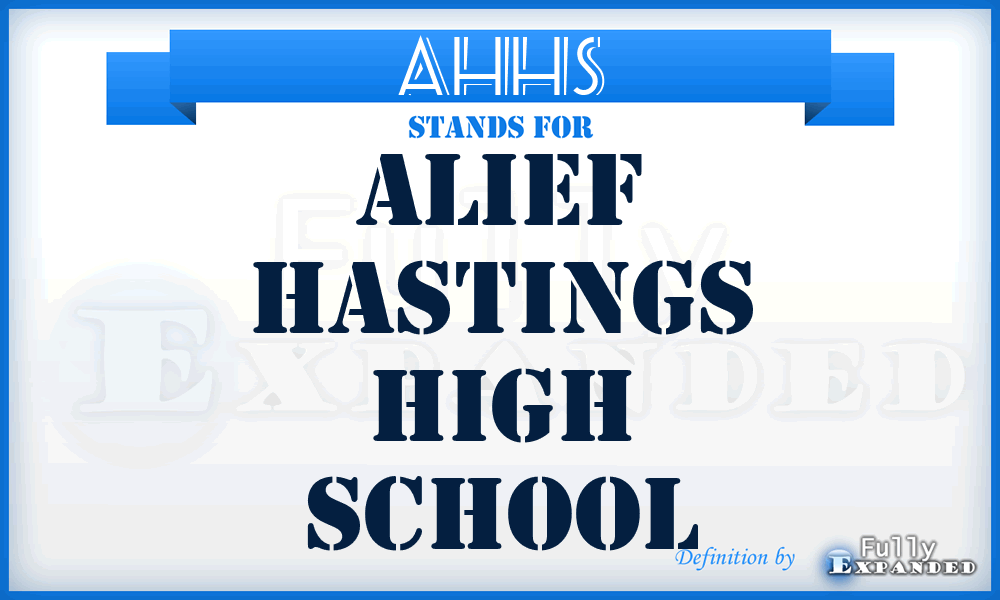 AHHS - Alief Hastings High School