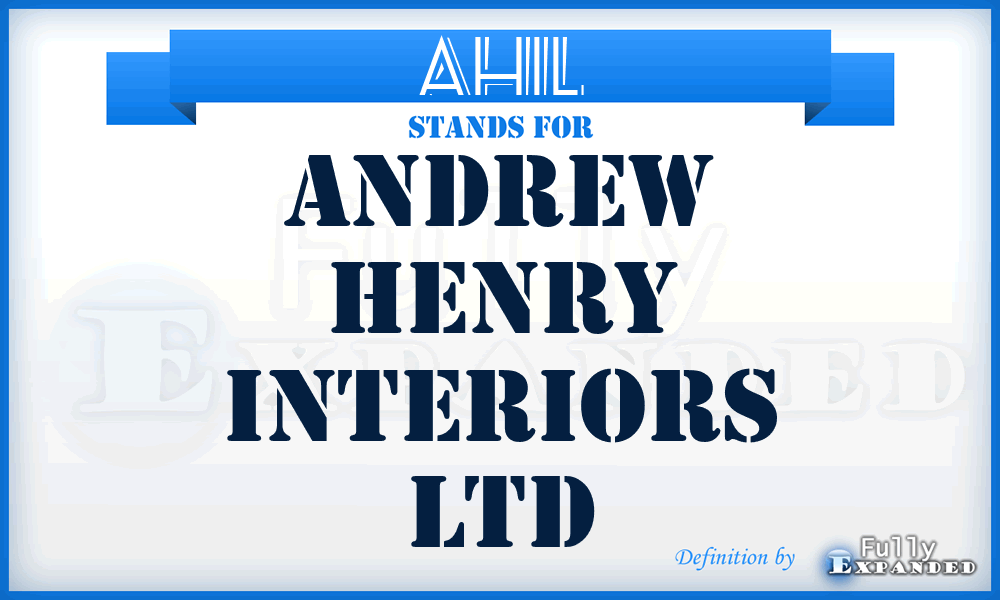 AHIL - Andrew Henry Interiors Ltd