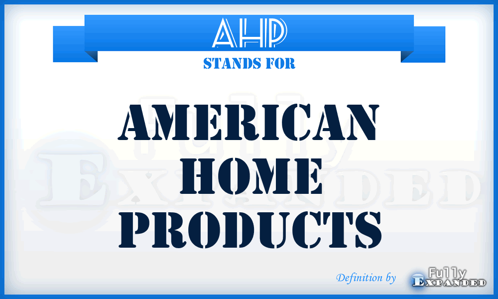 AHP - American Home Products