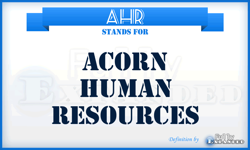 AHR - Acorn Human Resources