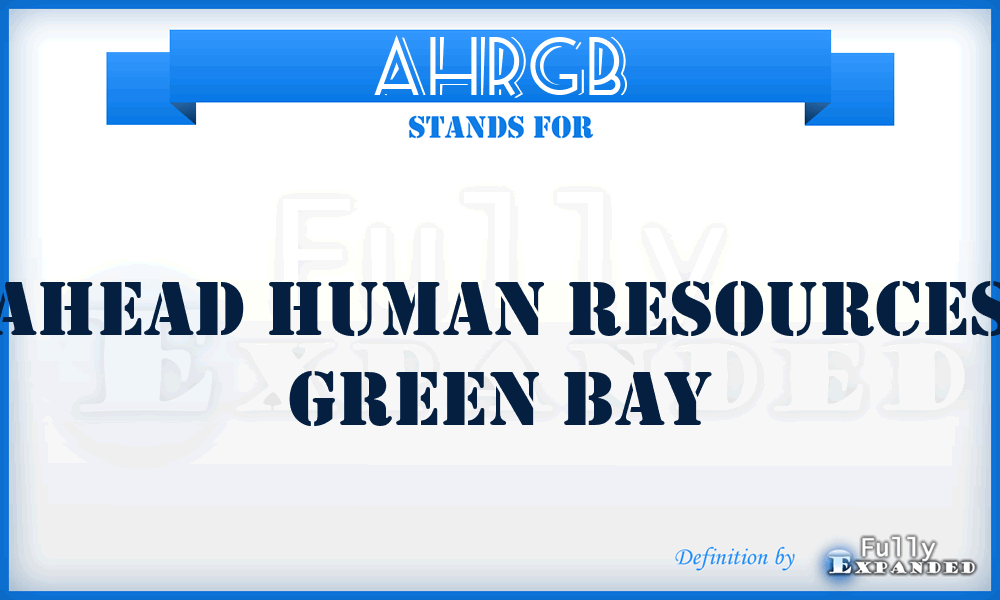 AHRGB - Ahead Human Resources Green Bay