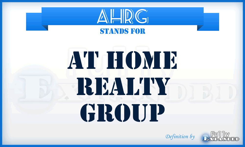 AHRG - At Home Realty Group