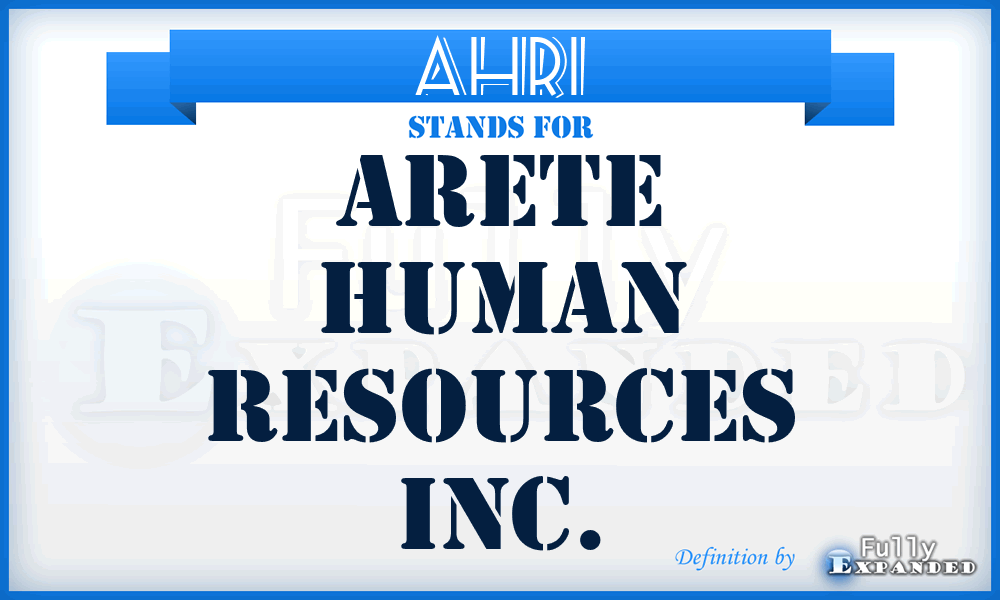 AHRI - Arete Human Resources Inc.