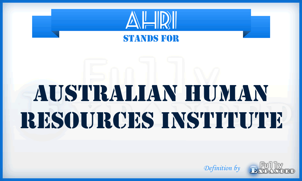 AHRI - Australian Human Resources Institute