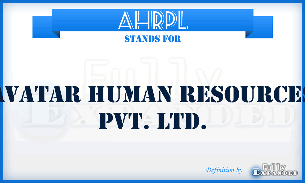 AHRPL - Avatar Human Resources Pvt. Ltd.
