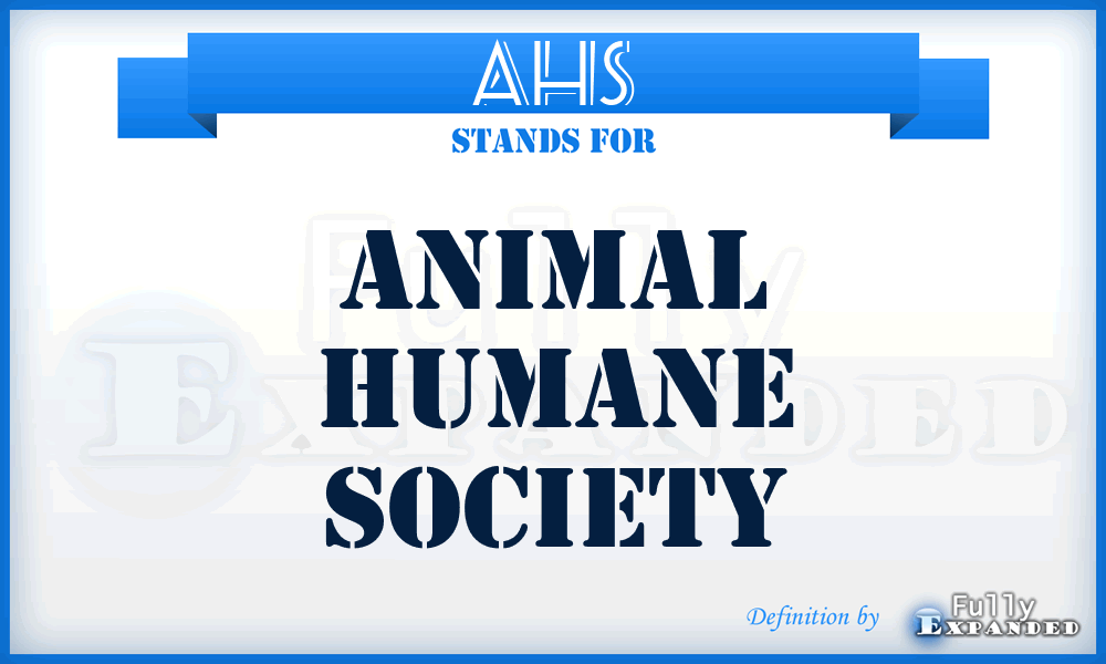 AHS - Animal Humane Society