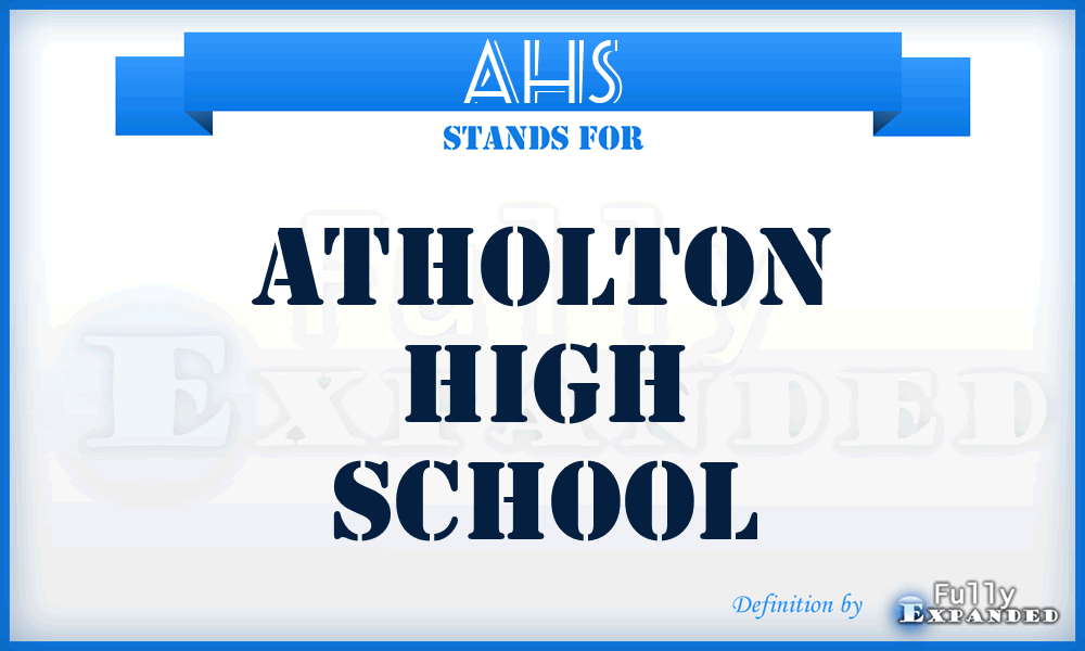 AHS - Atholton High School