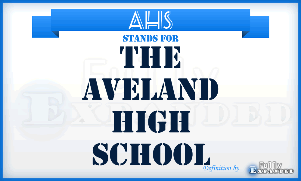 AHS - The Aveland High School