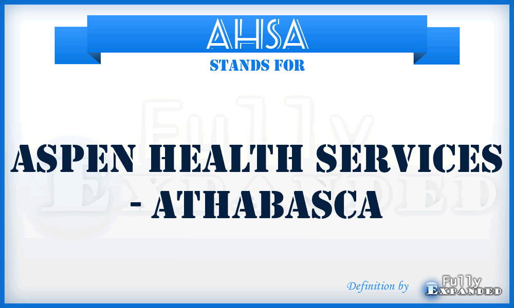 AHSA - Aspen Health Services - Athabasca