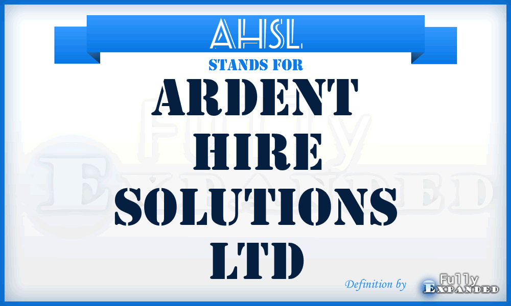 AHSL - Ardent Hire Solutions Ltd