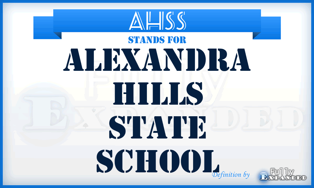 AHSS - Alexandra Hills State School