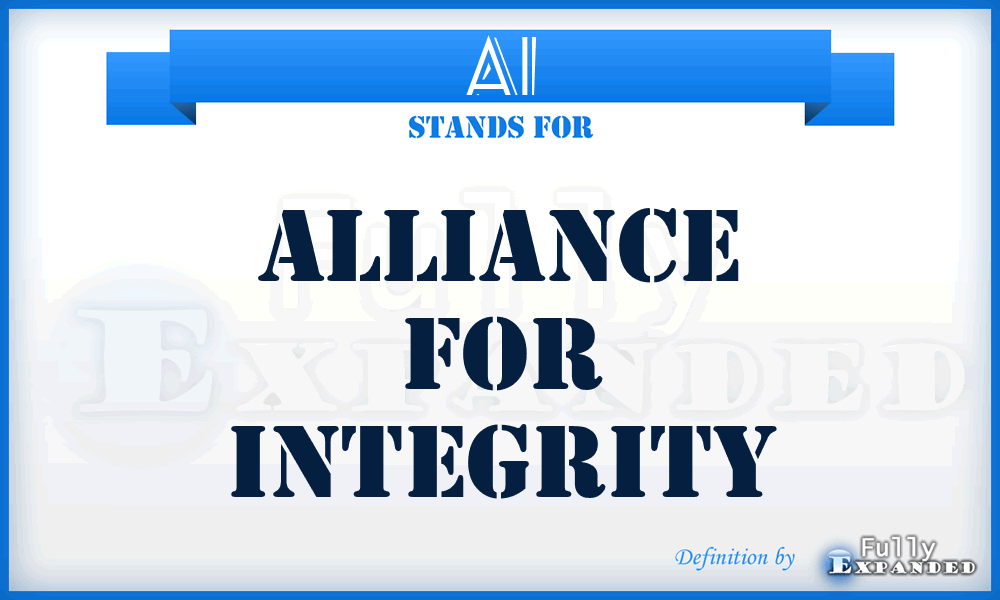 AI - Alliance for Integrity