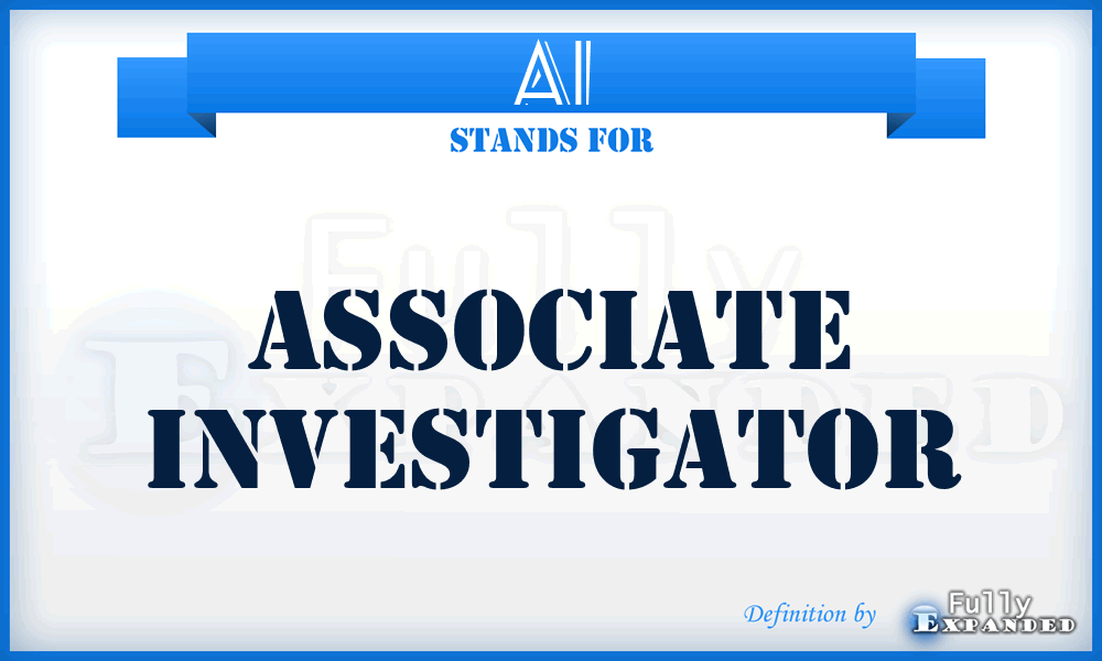 AI - Associate Investigator