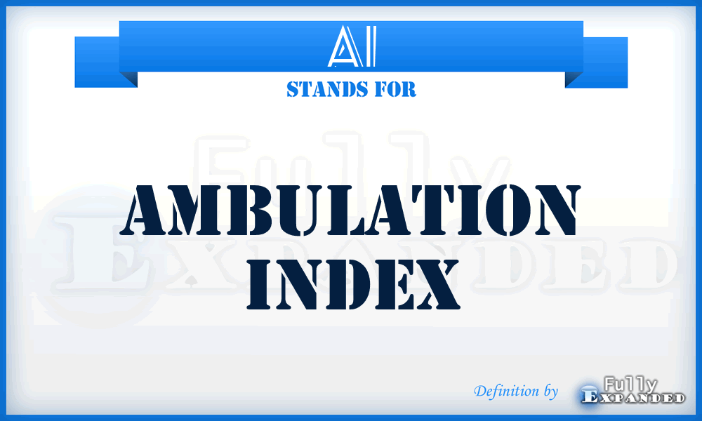 AI - ambulation index