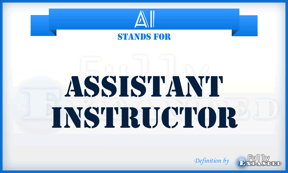 AI - assistant instructor