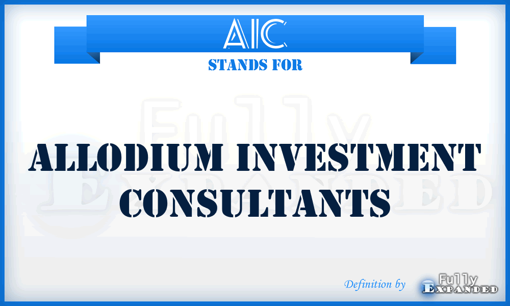 AIC - Allodium Investment Consultants