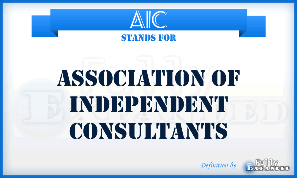 AIC - Association of Independent Consultants
