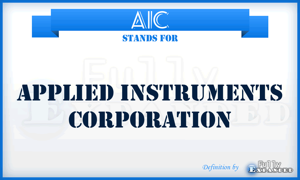 AIC - Applied Instruments Corporation