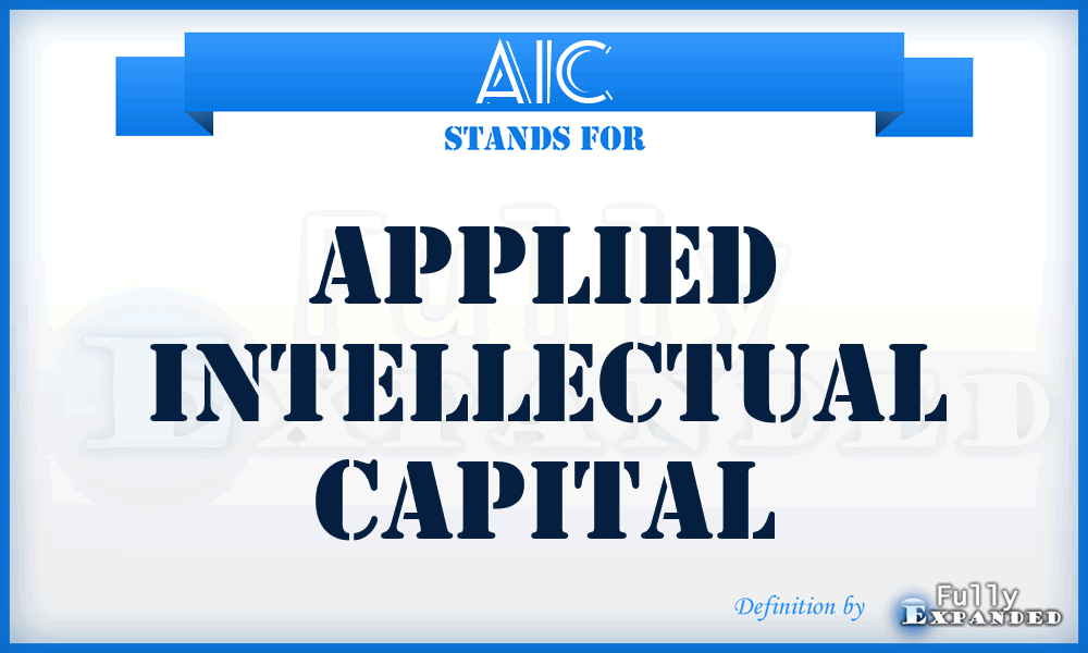 AIC - Applied Intellectual Capital