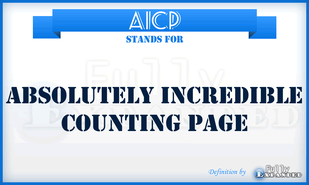 AICP - Absolutely Incredible Counting Page