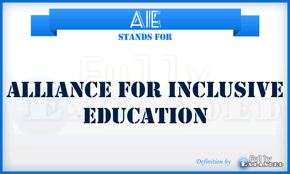 AIE - Alliance for Inclusive Education