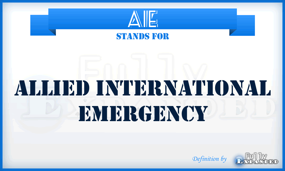 AIE - Allied International Emergency