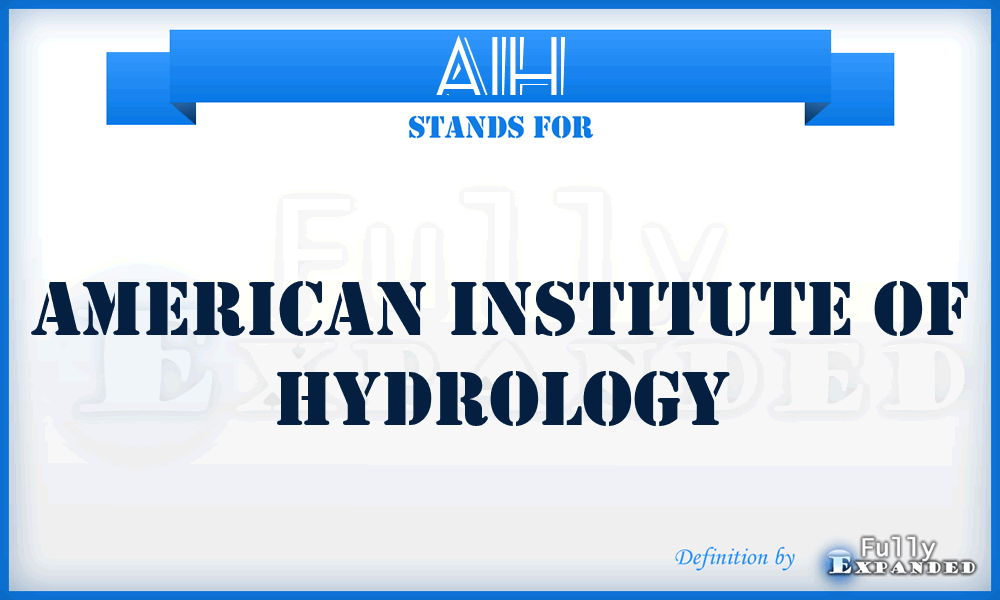 AIH - American Institute of Hydrology