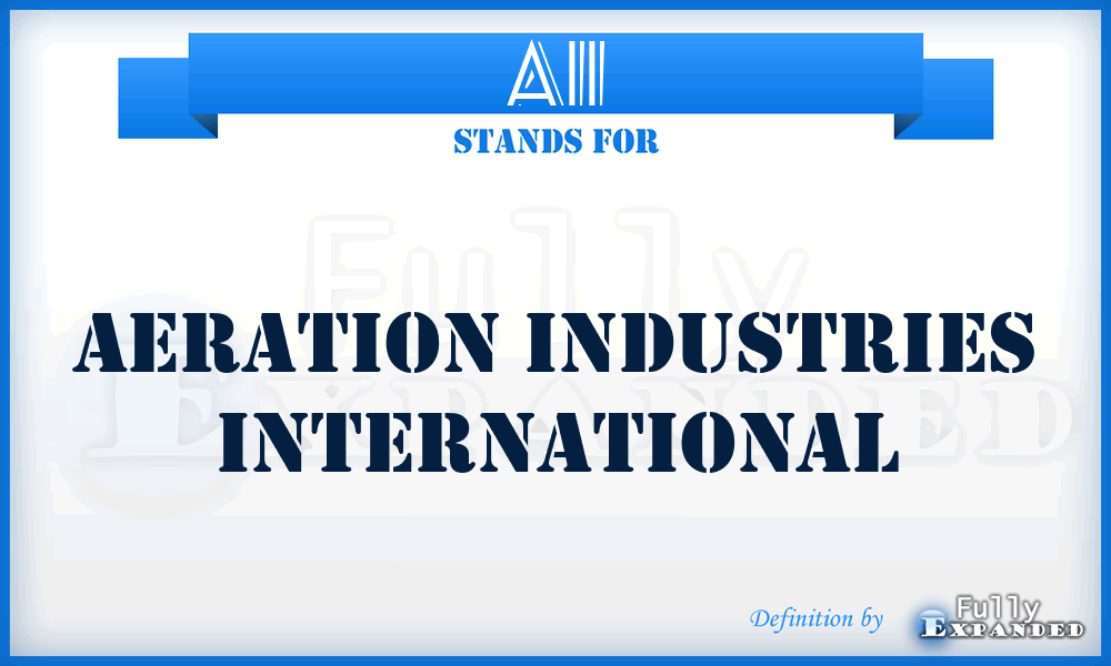 AII - Aeration Industries International