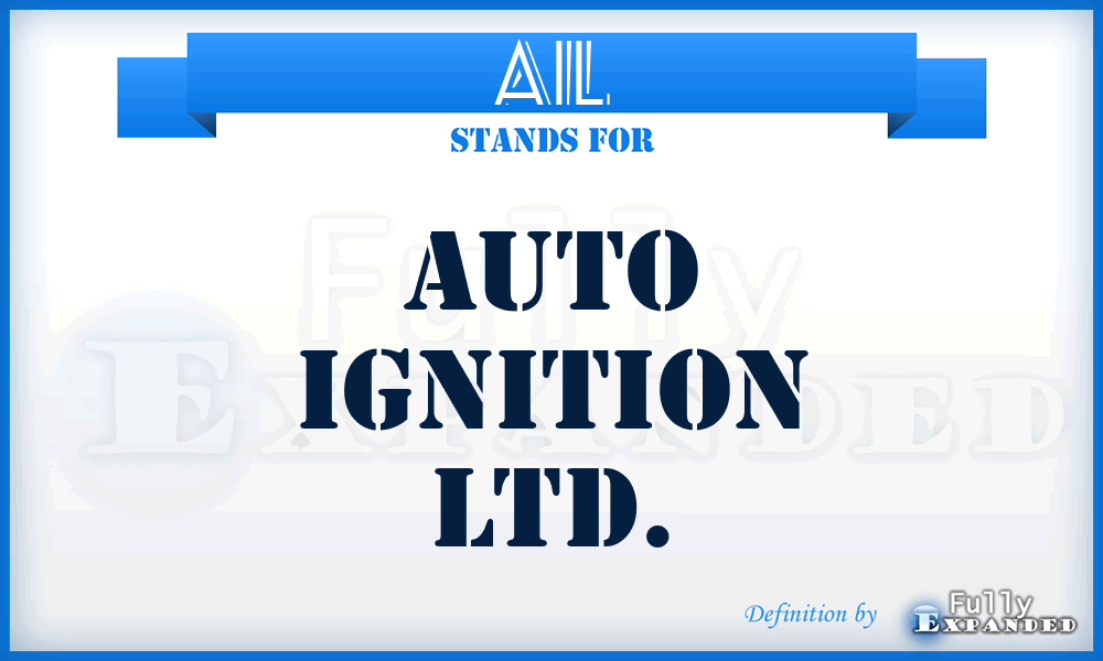 AIL - Auto Ignition Ltd.