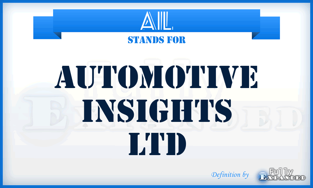 AIL - Automotive Insights Ltd