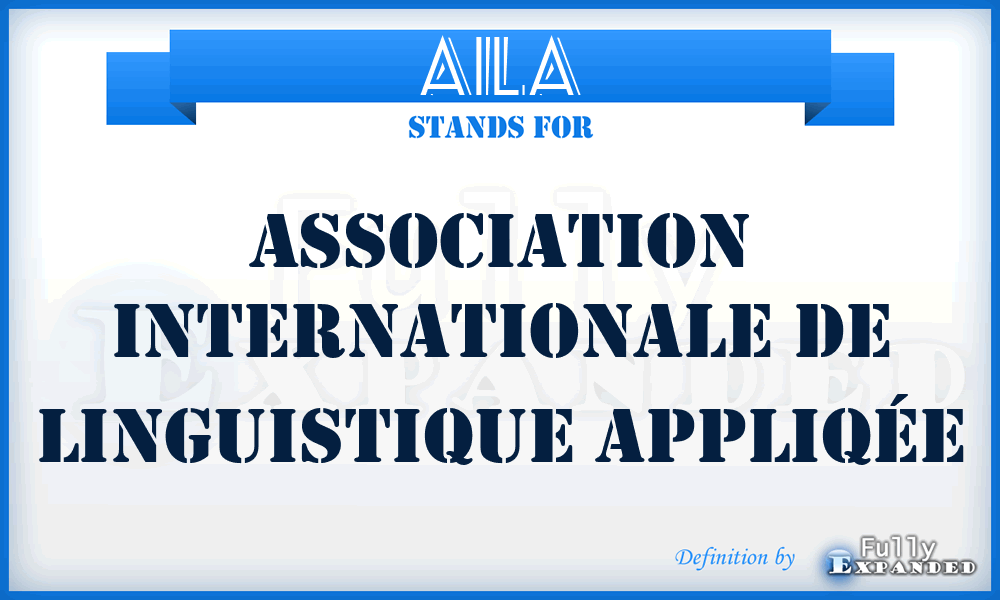 AILA - Association Internationale de Linguistique Appliqée
